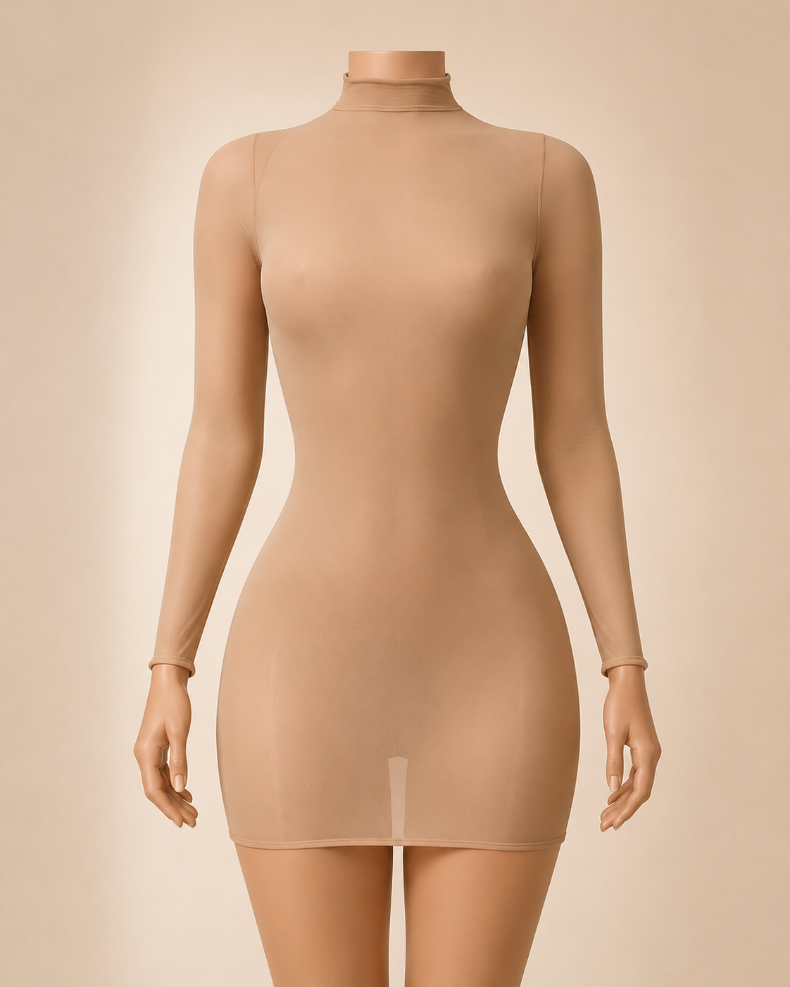 Sheer Sculpt Mini Dress