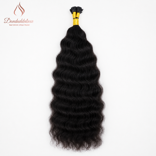 Indian Curly Natural Black I-Tip