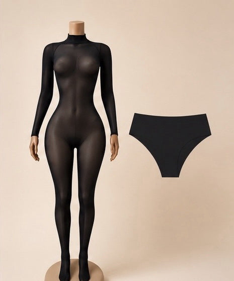 Sheer Bodycon Jumpsuit Set