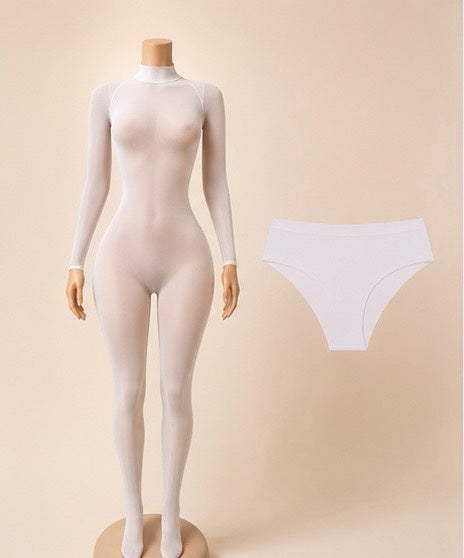 Sheer Bodycon Jumpsuit Set